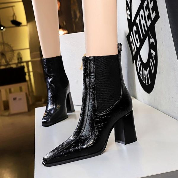 boots bigtree 2021 motorcycle western cowboy women crocodile pu leather short cossacks high heels cowgirl booties ankle botas, Black
boots bigtree 2021 motorcycle western cowboy women crocodile pu leather short cossacks high heels cowgirl booties ankle botas, Black