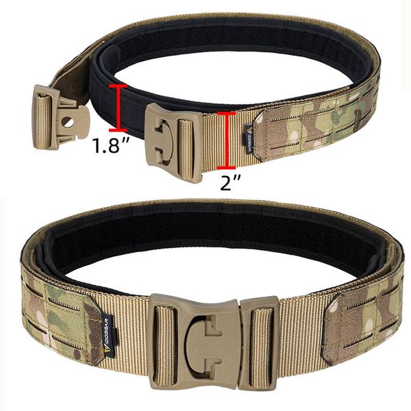 waist support two inch outdoor tactical belt laser cutting one camouflage plastic buckle, Black;gray
waist support two inch outdoor tactical belt laser cutting one camouflage plastic buckle, Black;gray