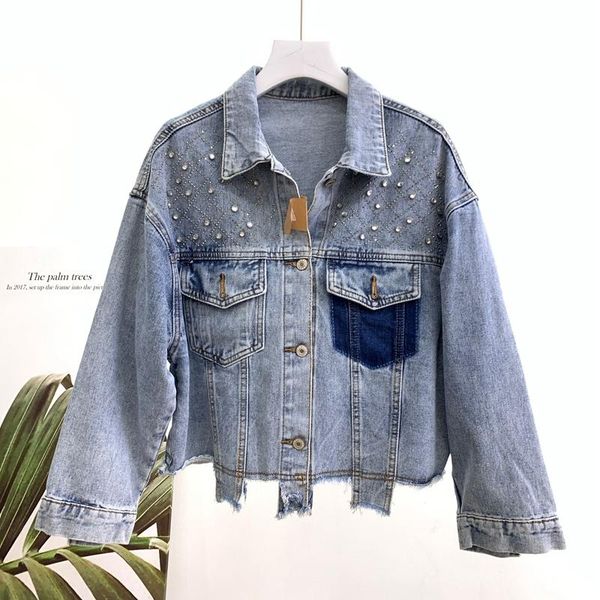 women's jackets hrarjuku irregular jeans jacket coats woman drill short denim long sleeve jean coat girls students loose, Black;brown
women's jackets hrarjuku irregular jeans jacket coats woman drill short denim long sleeve jean coat girls students loose, Black;brown