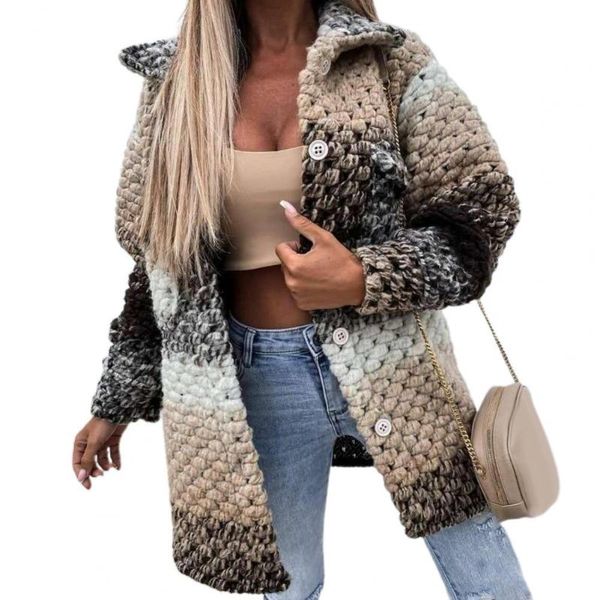 women's jackets all match autumn winter colorful print single breasted coat for daily wear, Black;brown
women's jackets all match autumn winter colorful print single breasted coat for daily wear, Black;brown