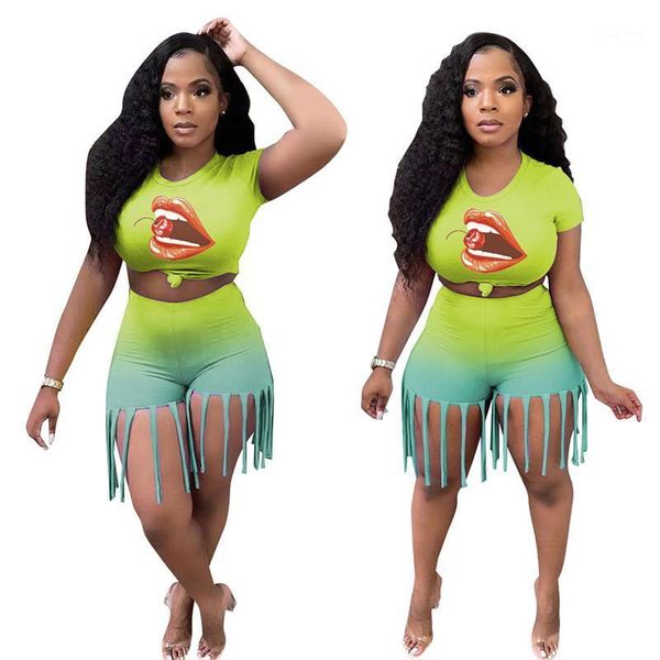 women's tracksuits women o neck print shorts set casual slim tassel two 2 piece sets active tracksuit, Gray
women's tracksuits women o neck print shorts set casual slim tassel two 2 piece sets active tracksuit, Gray