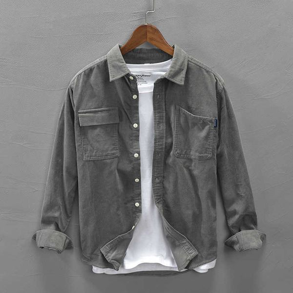 corduroy shirt men pure cotton shirt turn down collar blouse long sleeve pockets button up shirts camisa masculina 210527, White;black
corduroy shirt men pure cotton shirt turn down collar blouse long sleeve pockets button up shirts camisa masculina 210527, White;black