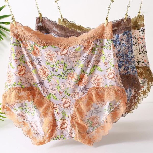 women's panties lingeries big size flower print female underwears high waist ruffle lace briefs breathable women 97, Black;pink
women's panties lingeries big size flower print female underwears high waist ruffle lace briefs breathable women 97, Black;pink