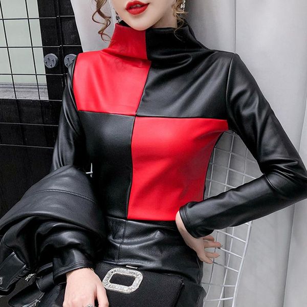 women's t-shirt 2021 spring autumn women fashion casual long sleeve plus velvet thickening pu leather, White
women's t-shirt 2021 spring autumn women fashion casual long sleeve plus velvet thickening pu leather, White