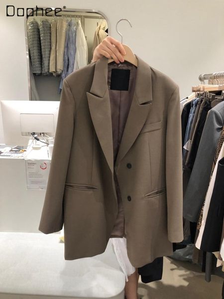 women's suits & blazers 2021 autumn and winter clothing solid color fashion lapel pocket suit jacket slimming for women, White;black
women's suits & blazers 2021 autumn and winter clothing solid color fashion lapel pocket suit jacket slimming for women, White;black