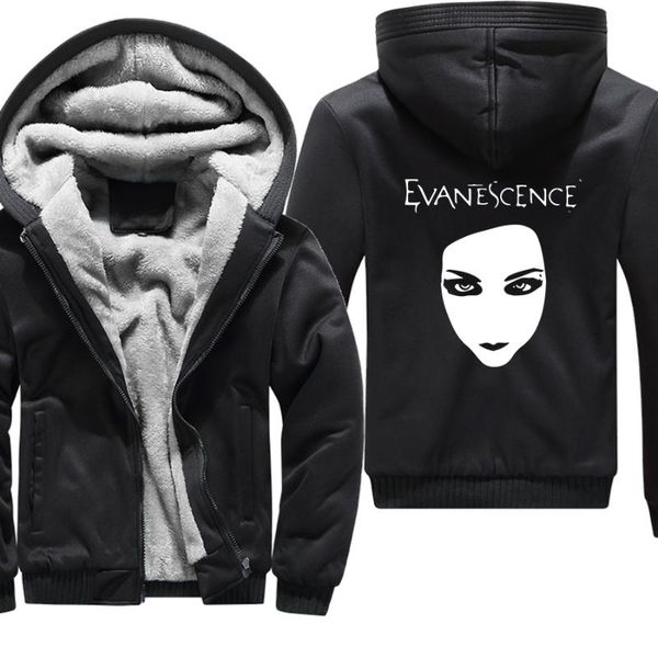 men's hoodies & sweatshirts evanescence rock thick men winter jacket loose streetwear hoody vintage hip hop punk hoodie harajuku clothe, Black
men's hoodies & sweatshirts evanescence rock thick men winter jacket loose streetwear hoody vintage hip hop punk hoodie harajuku clothe, Black