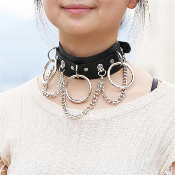pendant necklaces punk goth choker jewelry harajuku collar chain belt necklace pu leather bondage cosplay club party festival chokers, Silver
pendant necklaces punk goth choker jewelry harajuku collar chain belt necklace pu leather bondage cosplay club party festival chokers, Silver