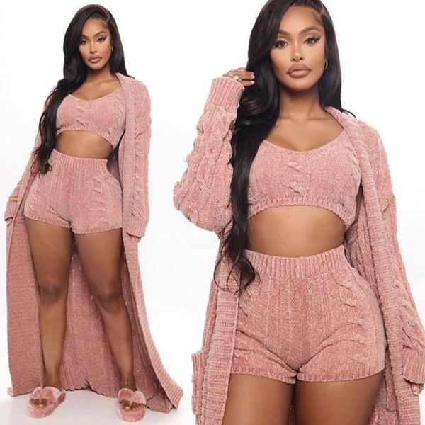 2021 autumn winter women knitted three-piece suit popular tube and shorts for women, Red
2021 autumn winter women knitted three-piece suit popular tube and shorts for women, Red