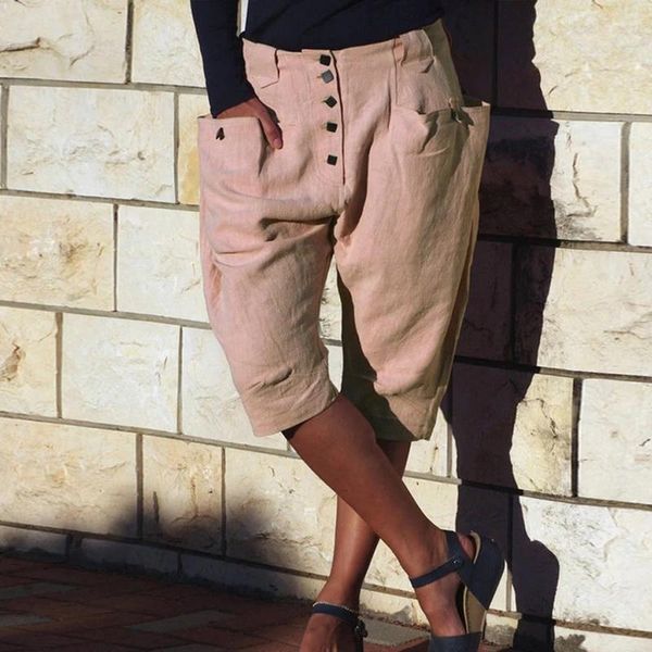 women's pants & capris puimentiua summer women calf length elastic waist loose casual cute linen trousers 2021, Black;white
women's pants & capris puimentiua summer women calf length elastic waist loose casual cute linen trousers 2021, Black;white