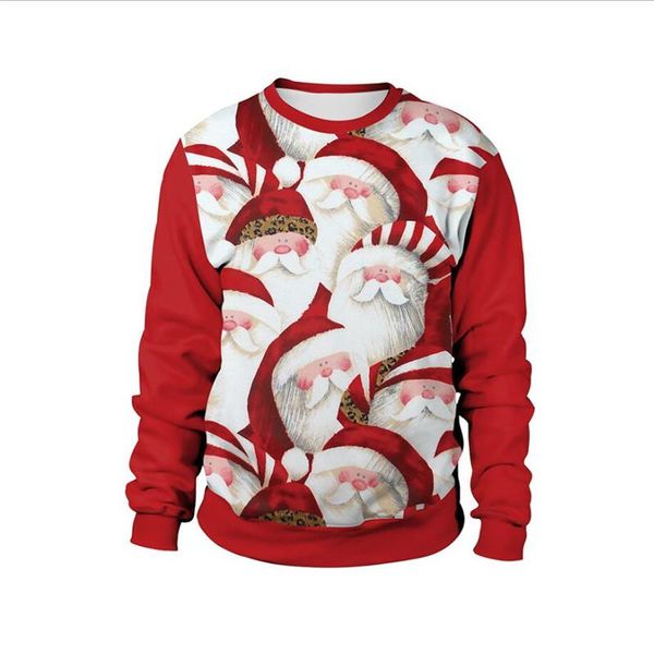 men's sweaters men women pullover santa ugly christmas sweater 3d funny print xmas crewneck sweatshirt holiday jumpers, White;black
men's sweaters men women pullover santa ugly christmas sweater 3d funny print xmas crewneck sweatshirt holiday jumpers, White;black