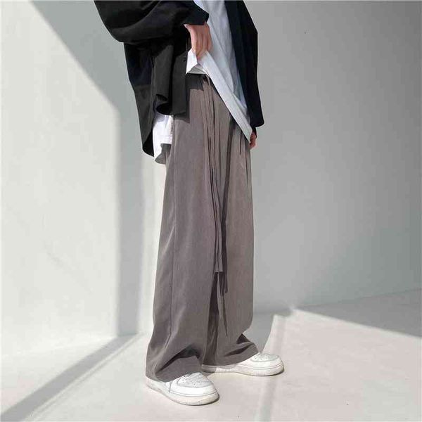 men's pants belt wide leg fashion gray black casual men trousers korean loose straight suit mens dress m-2xl xe4a
men's pants belt wide leg fashion gray black casual men trousers korean loose straight suit mens dress m-2xl xe4a