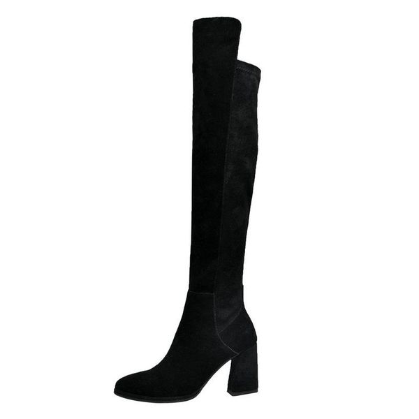 boots fashion luxury knee high genuine leather thick heels ladies winter warm party dress shoes size 41 42 43, Black
boots fashion luxury knee high genuine leather thick heels ladies winter warm party dress shoes size 41 42 43, Black