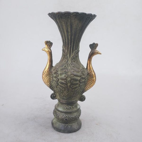 vases collection chinese handmade old bronze gilt peacock vase, home decoration antique vase
vases collection chinese handmade old bronze gilt peacock vase, home decoration antique vase