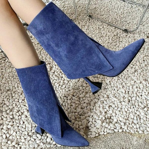 boots 2021 women ankle fashion thin high heel pointed toe ladies short faux suede quality women's big size 43, Black
boots 2021 women ankle fashion thin high heel pointed toe ladies short faux suede quality women's big size 43, Black