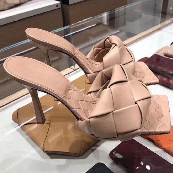 slippers fashion square toe weave high heels shoes women leather luxury designer street beach sandals slides 2021, Black
slippers fashion square toe weave high heels shoes women leather luxury designer street beach sandals slides 2021, Black