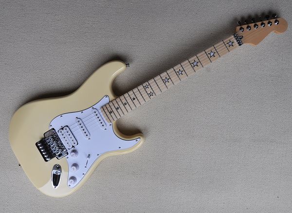 milk yellow 6 strings electric guitar with floyd rose,ssh pickups,maple fretboard,can be customized
milk yellow 6 strings electric guitar with floyd rose,ssh pickups,maple fretboard,can be customized