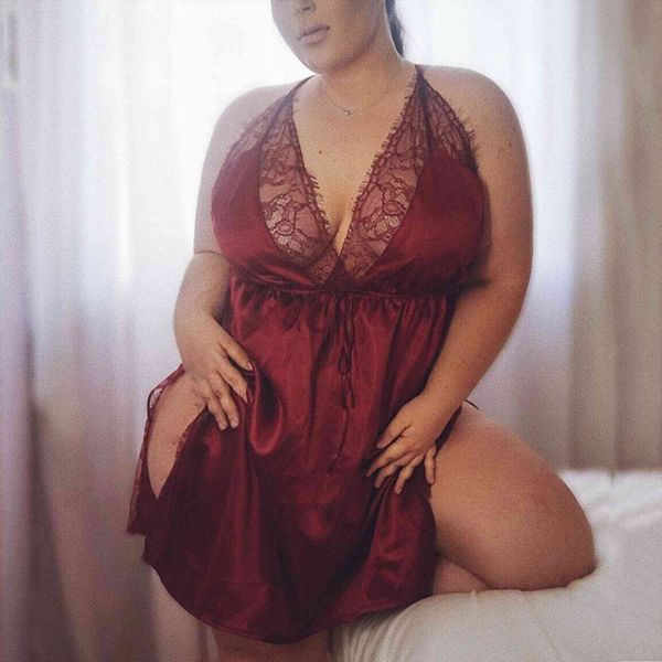 night dress plus size summer women sleepwear eyelashes lace lingerie nightdress with slits solid color 3, Black;red
night dress plus size summer women sleepwear eyelashes lace lingerie nightdress with slits solid color 3, Black;red