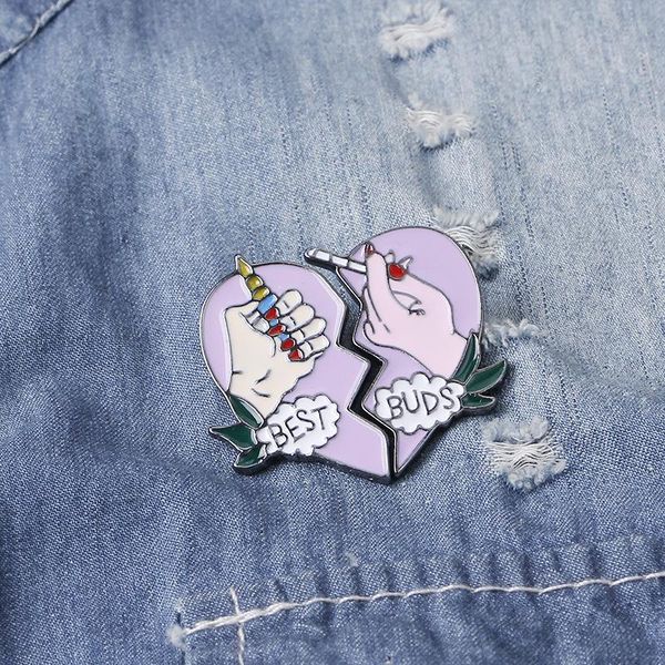 pins, brooches 2pcs/set couple enamel pins buds denim lapel pin smoke cigarette lighter collar leaf jewelry gift for friends, Gray
pins, brooches 2pcs/set couple enamel pins buds denim lapel pin smoke cigarette lighter collar leaf jewelry gift for friends, Gray