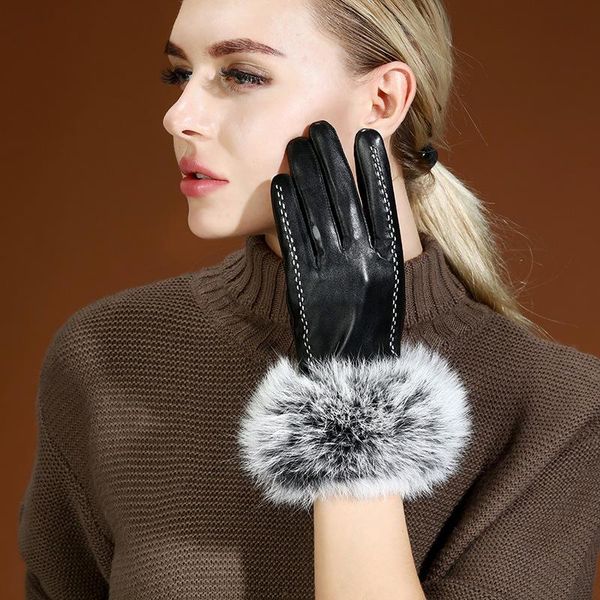 five fingers gloves women winter sheepskin ladies fur leather windbreak warm thicken luxury mitten touch screen driving fashion, Blue;gray
five fingers gloves women winter sheepskin ladies fur leather windbreak warm thicken luxury mitten touch screen driving fashion, Blue;gray