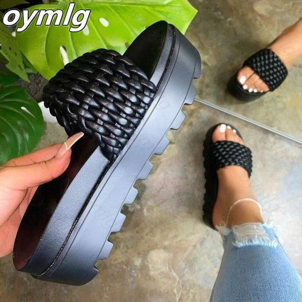 slippers women's sandals 2021 summer style fashion thick-soled flat woven solid color indoor, Black
slippers women's sandals 2021 summer style fashion thick-soled flat woven solid color indoor, Black