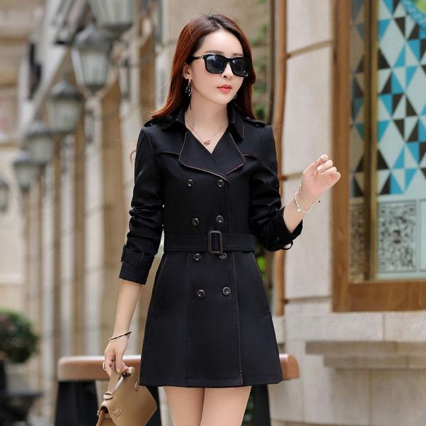 women's trench coats fashion plus size slim overcoat medium long coat women sashes belted double breasted windbreaker turn-down collar, Tan;black
women's trench coats fashion plus size slim overcoat medium long coat women sashes belted double breasted windbreaker turn-down collar, Tan;black