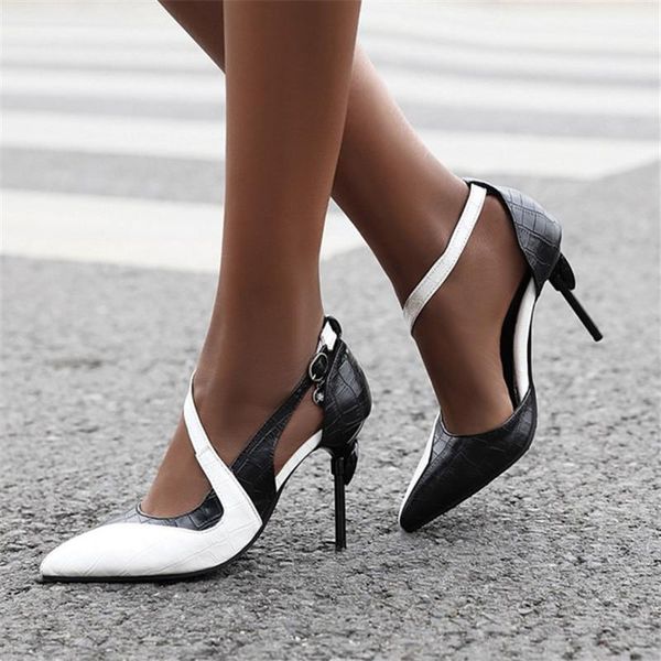 dress shoes pxelena mixed color strange high heels pumps female 2021 spring summer cross ankle strap party women plus size, Black
dress shoes pxelena mixed color strange high heels pumps female 2021 spring summer cross ankle strap party women plus size, Black