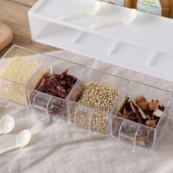 storage bottles & jars multifunctional box kitchen seasoning rack set 4 grid transparent with spoon for
storage bottles & jars multifunctional box kitchen seasoning rack set 4 grid transparent with spoon for