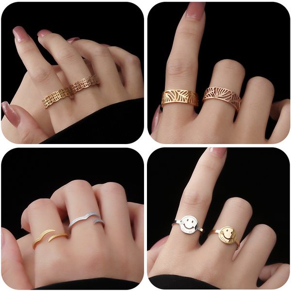 design jewelry tiktok korean version of simple cold air ins adjustable 18k rose gold ring vibrato the same paragraph, Silver
design jewelry tiktok korean version of simple cold air ins adjustable 18k rose gold ring vibrato the same paragraph, Silver