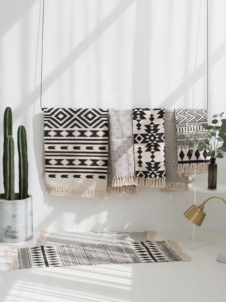 bath mats kilim black white 100% cotton living room carpet geometric rug stripe modern mat contemporary design bohemia nordic style
bath mats kilim black white 100% cotton living room carpet geometric rug stripe modern mat contemporary design bohemia nordic style
