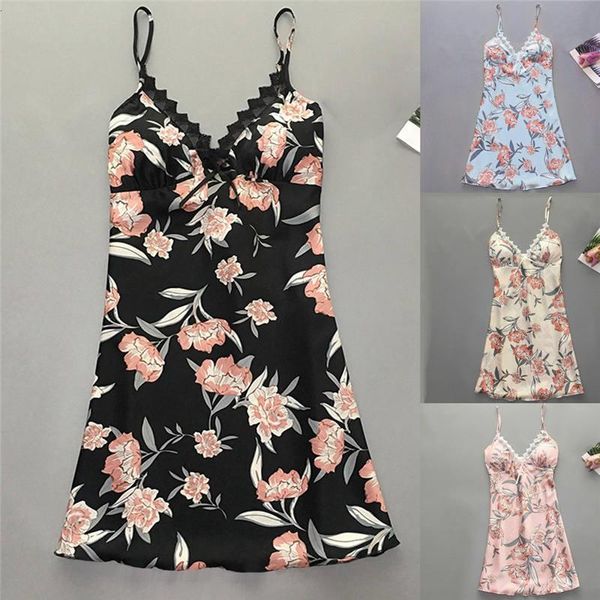 women lingerie sleepwear dress women's satin flowers printint silk lingerie bow lace sleepwear nightdress pijamas 661sq10, Black;red
women lingerie sleepwear dress women's satin flowers printint silk lingerie bow lace sleepwear nightdress pijamas 661sq10, Black;red