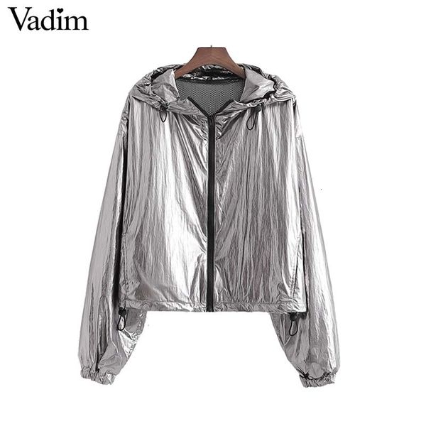 vadim women fashion solid hooded jacket zipper fly long sleeve pockets coat female loose elegant basic ca545 v191209, Black;brown
vadim women fashion solid hooded jacket zipper fly long sleeve pockets coat female loose elegant basic ca545 v191209, Black;brown