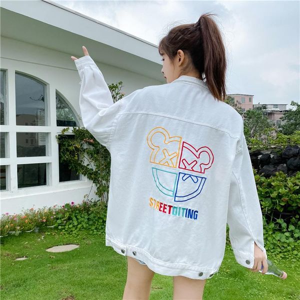women's jackets denim jacket female tide spring and autumn port wind loose 2021 vintage ins fashion embroidered top, Black;brown
women's jackets denim jacket female tide spring and autumn port wind loose 2021 vintage ins fashion embroidered top, Black;brown