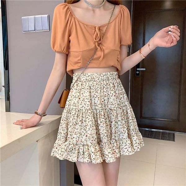 skirts retro floral female korean style ruffled sweet elastic waist a-line skirt, Black
skirts retro floral female korean style ruffled sweet elastic waist a-line skirt, Black