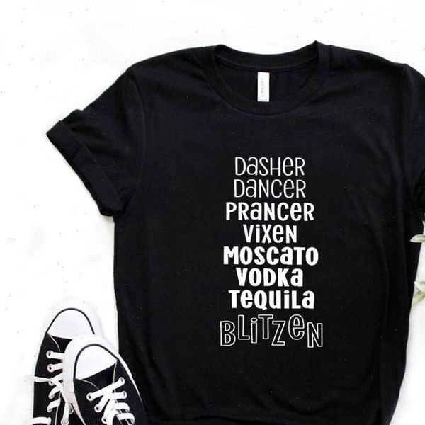 women t shirt dasher dancer prancer vixen moscato vodka print women short sleeve o neck loose t shirt ladies tee shirt, White
women t shirt dasher dancer prancer vixen moscato vodka print women short sleeve o neck loose t shirt ladies tee shirt, White