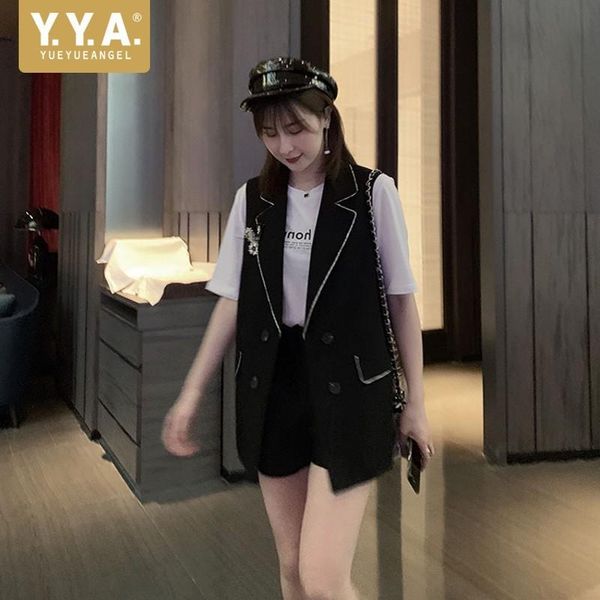 women's tracksuits fashion korean summer women two piece shorts suits sleeveless chic badge medium length waistcoats streetwear slim fi, Gray
women's tracksuits fashion korean summer women two piece shorts suits sleeveless chic badge medium length waistcoats streetwear slim fi, Gray