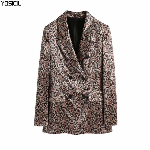 yosicil 2021 vintage printed velvet blazer women fashion double breasted jacket coat female long sleeve outerwear chic, White;black
yosicil 2021 vintage printed velvet blazer women fashion double breasted jacket coat female long sleeve outerwear chic, White;black