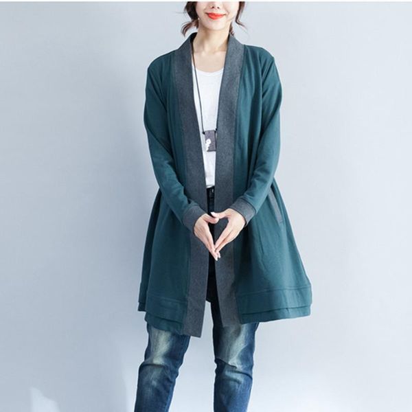 women's trench coats johnature 2021 autumn winter fashion casual cardigan a-line solid color patchwork loose long women, Tan;black
women's trench coats johnature 2021 autumn winter fashion casual cardigan a-line solid color patchwork loose long women, Tan;black