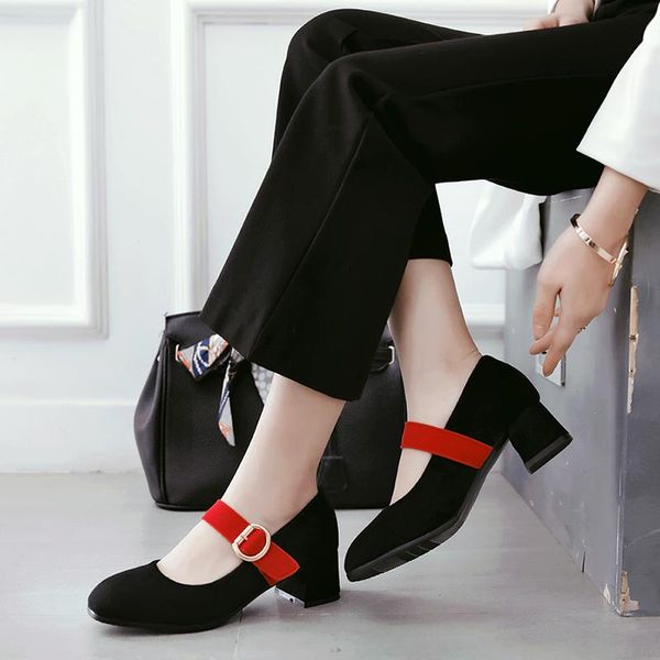 dress shoes plus big and small 31-48 size 4 colour spring autumn women's pumps women square toe heel 75-5, Black
dress shoes plus big and small 31-48 size 4 colour spring autumn women's pumps women square toe heel 75-5, Black