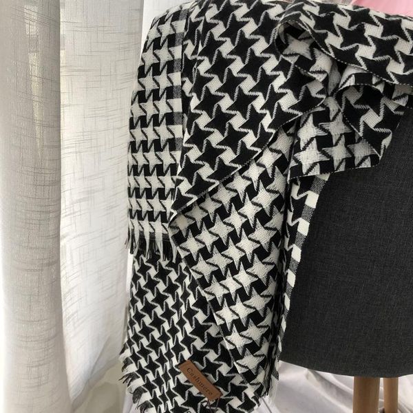 scarves fashion women winter scarf thick warm artificial cashmere black white houndstooth double-sided shawls wraps 2021, Blue;gray
scarves fashion women winter scarf thick warm artificial cashmere black white houndstooth double-sided shawls wraps 2021, Blue;gray