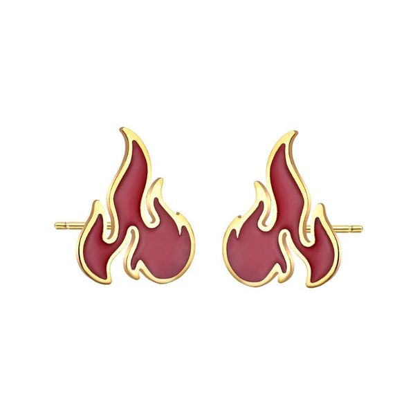 stud hip hop stainless steel red flame earrings for women cool men fine jewelry gold-color fashion accessories, Golden;silver
stud hip hop stainless steel red flame earrings for women cool men fine jewelry gold-color fashion accessories, Golden;silver