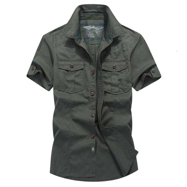 men's casual shirts fashion men for summer cotton military loose baggy army short sleeve cargo big size male clothing sljk, White;black
men's casual shirts fashion men for summer cotton military loose baggy army short sleeve cargo big size male clothing sljk, White;black