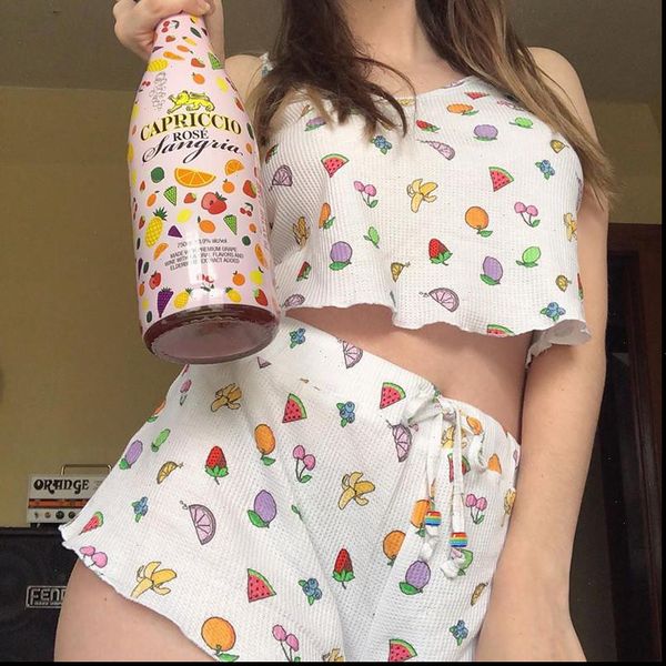 summer women casual 2pcs clothes sets v neck camis crop high waist shorts fitness fashion fruit print outwear outfits, Gray
summer women casual 2pcs clothes sets v neck camis crop high waist shorts fitness fashion fruit print outwear outfits, Gray