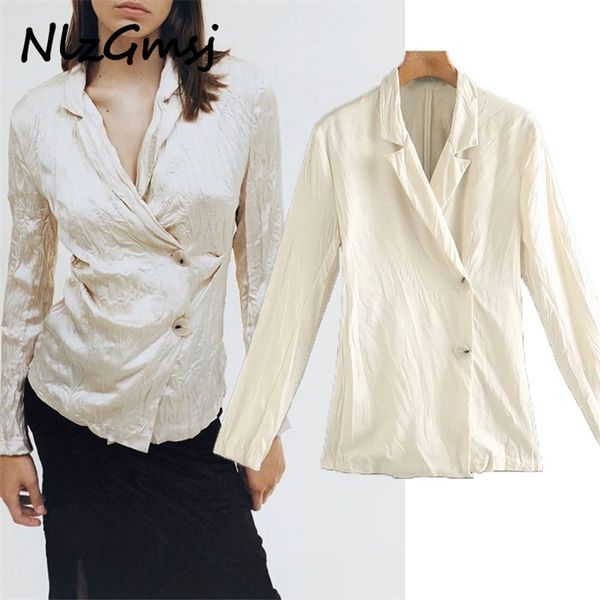 blazer women summer pleated blazers coats solid casual single breasted female jacket harajuku color 04 210628, White;black
blazer women summer pleated blazers coats solid casual single breasted female jacket harajuku color 04 210628, White;black