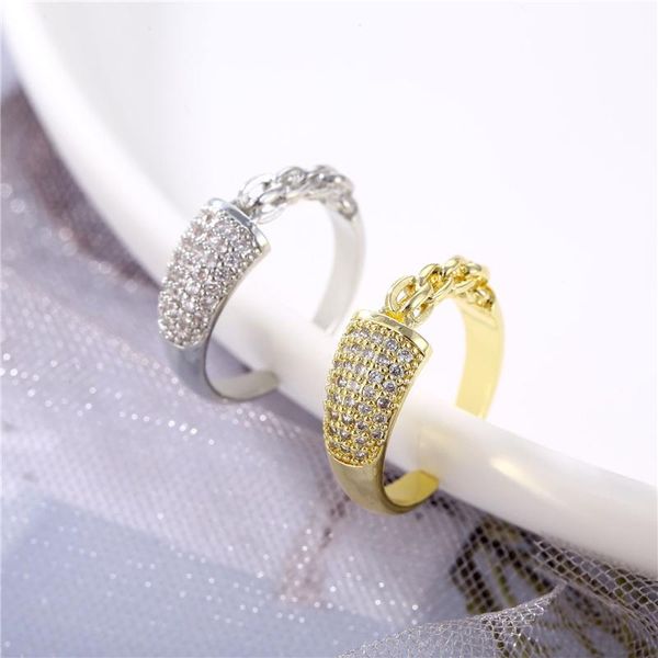 cluster rings yjgs unique inlaid white zircon ring opening adjustable index finger ladies couple gifts jewelry, Golden;silver
cluster rings yjgs unique inlaid white zircon ring opening adjustable index finger ladies couple gifts jewelry, Golden;silver