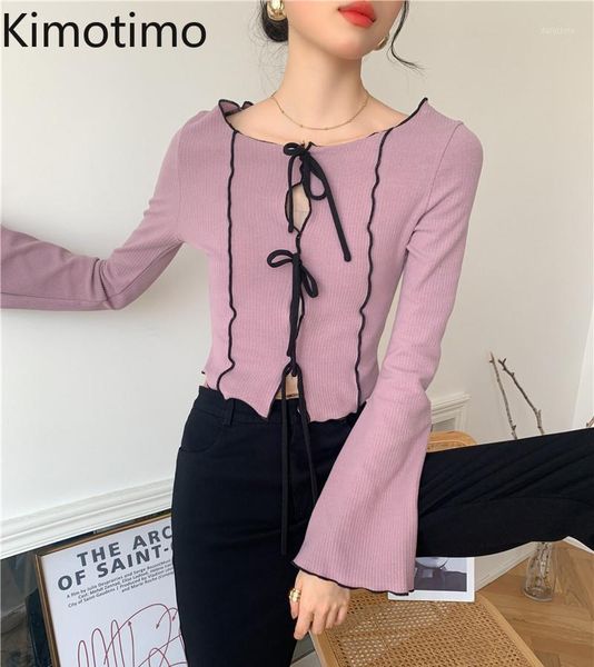 kimotimo purple t shirt women bow lace up hollow out sweet flare sleeve shirts ins spring 2021 fashion clothing women's t-shirt, White
kimotimo purple t shirt women bow lace up hollow out sweet flare sleeve shirts ins spring 2021 fashion clothing women's t-shirt, White