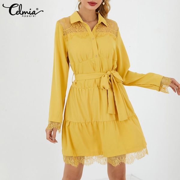 2021 new long sleeve lace ruffle shirt women celmia lapel buttons mini es fashion belted elegant sun 5xl za54, Black;gray
2021 new long sleeve lace ruffle shirt women celmia lapel buttons mini es fashion belted elegant sun 5xl za54, Black;gray