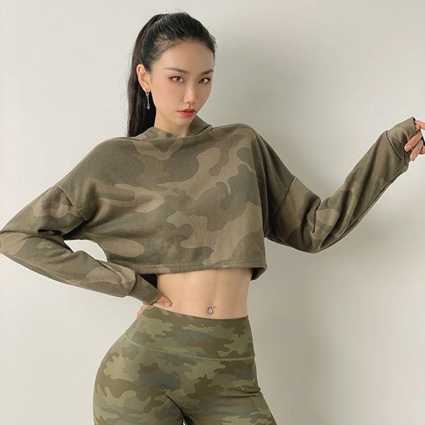 yoga outfit camouflage sports sweatshirt woman pullover exposed belly button short blouse hooded loose shirts
yoga outfit camouflage sports sweatshirt woman pullover exposed belly button short blouse hooded loose shirts