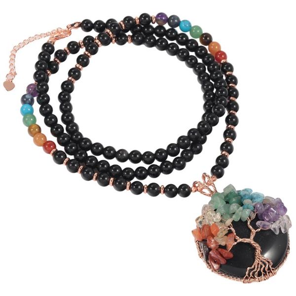 pendant necklaces tumbeelluwa round stone beads women necklace 7 chakra crystals tree of life long chain jewelry, Silver
pendant necklaces tumbeelluwa round stone beads women necklace 7 chakra crystals tree of life long chain jewelry, Silver