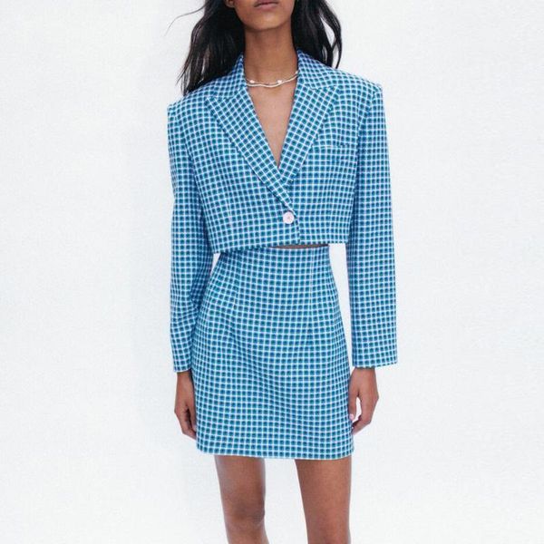 two piece dress kumsvag women summer plaid skirts suits 2-piece sets short blazers coats and female elegant ol clothes ly9437-40, White
two piece dress kumsvag women summer plaid skirts suits 2-piece sets short blazers coats and female elegant ol clothes ly9437-40, White