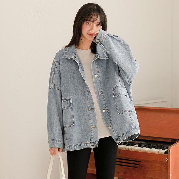hayblst brand woman jacket fall 2021 jean jackets for women clothes denim coat long sleeves plus size japan style loose clothing, Black;brown
hayblst brand woman jacket fall 2021 jean jackets for women clothes denim coat long sleeves plus size japan style loose clothing, Black;brown